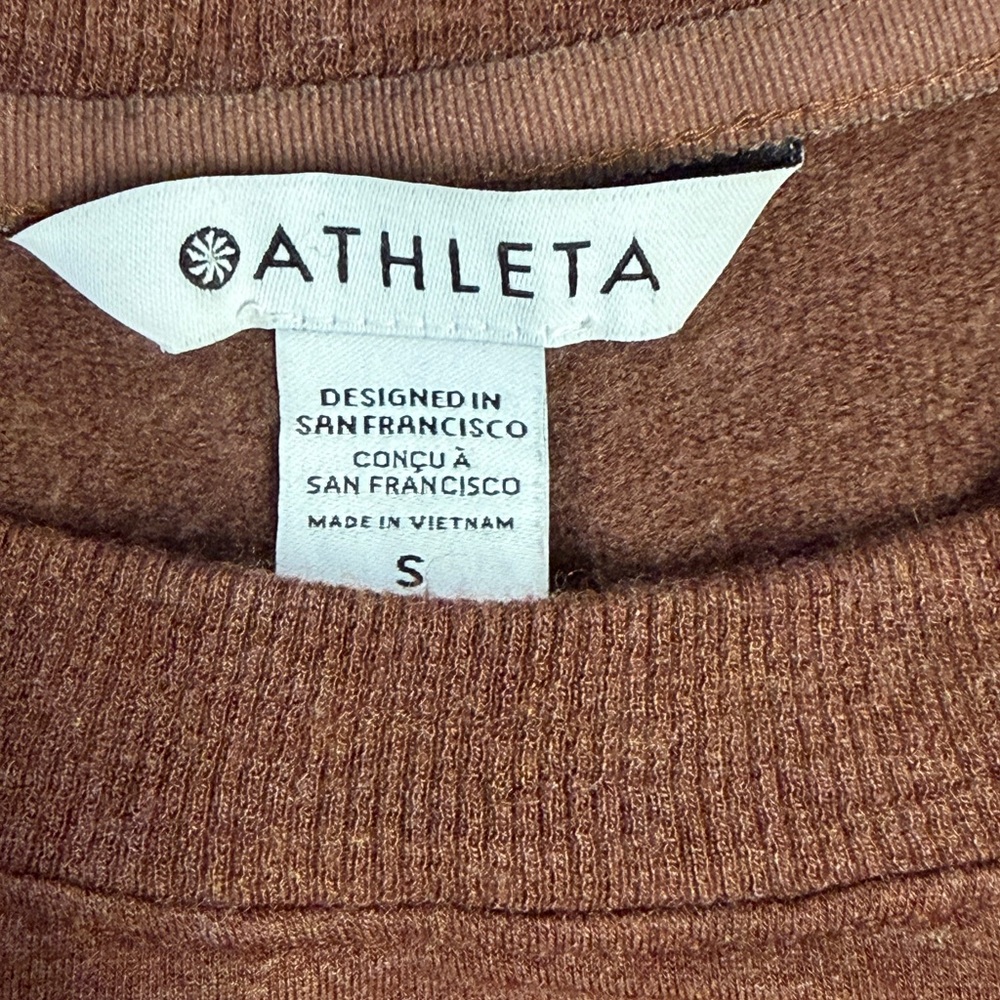 Athleta Long Sleeve Tunic Dress in Rust - Picture 3 of 8